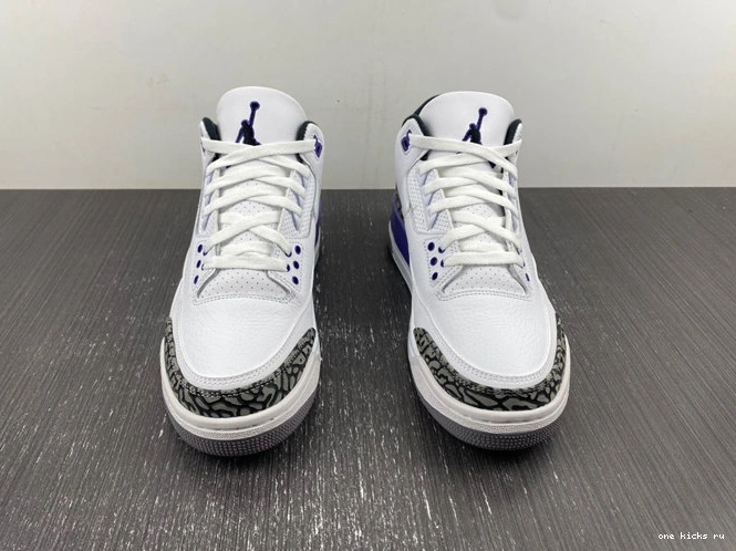 Rep Onekick 3826 CT8532- Dark ZipUp Retro Iris Jordan 3 1014